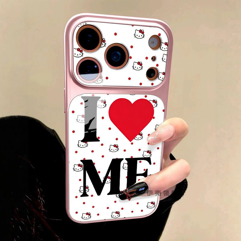 Mobile Tech Accessories - غطاء هاتف أكريليك بتصميم قطة كرتونية