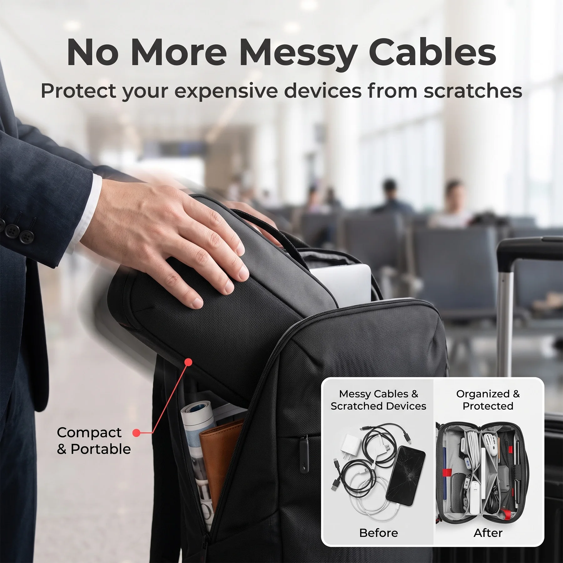 حقيبة تنظيم أدوات السفر، حافظة - مراجعة Tech Accessories Case وسعره